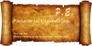 Pacurariu Eleonóra névjegykártya